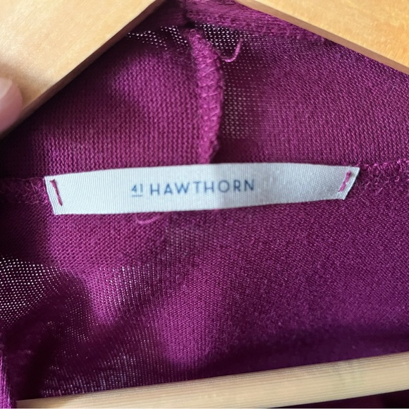 Dark magenta wrap-like cardigan - Adult Size M - Picture 15 of 16